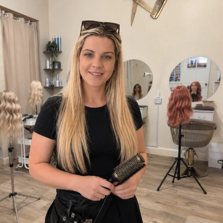 Becky at the Hereford studio, your hairstyling workshop teacher